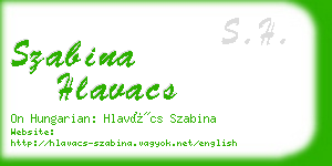 szabina hlavacs business card